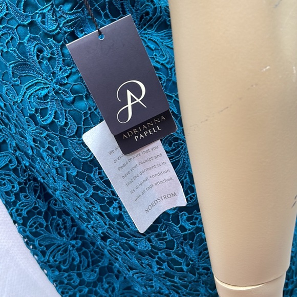 Adrianna Papell Lace Cap Sleeve Dress - Picture 11 of 13